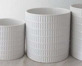 1095 - 4 pc. Set of Planters by Three Hands 8.75" x 8.75" x 8.5"
