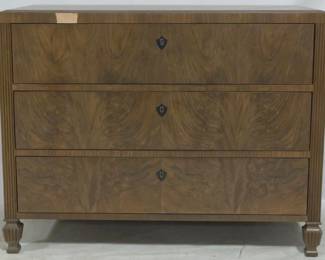 3081 - Modern History Chest 36x47x22 Chipped veneer
