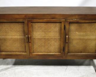 7006 - Stylecraft cane inset 3 door console 68 x 15 x 38.5
