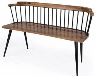 6105 - Butler Specialty Tempe Mango wood spindle bench 25 x 51.25 x 17 Retail $710
