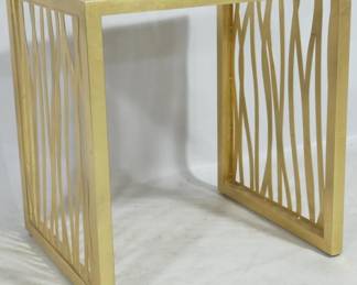 3000 - Chelsea House brass colored metal table 25x24x20
