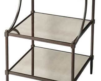6083 - Butler Peninsula mirrored tiered side table 30.75 x 20 x 18 Retail $513
