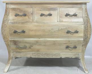 3088 - Bombe Commode by Iron Butterfly 40x48x24 5 drawer
