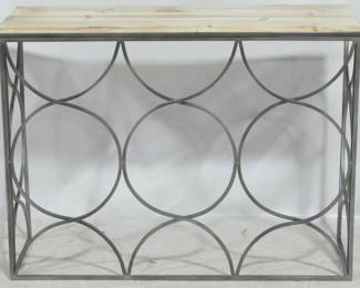 667 - Elk Home folding metal base console table 32 x 42 x 14
