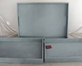 1500 - 3 pc Wood Tray Set - 20.5 x 15 x 1.75
