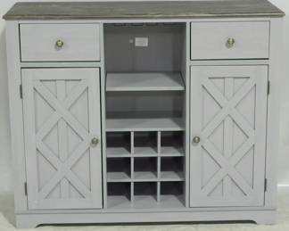 702 - Painted wine bar cabinet, 39 x 47 x 16
