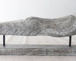 1073 - Buddha Statue by Three Hands 23" x 3.5" x 10"
