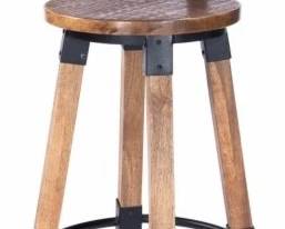 6062 - Butler Specialty Masterson mango wood & metal stool 38 x 15 x 15
