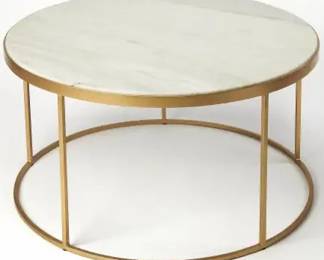 6108 - Butler Specialty Triton marble top coffee table 19 x 33 Retail $979
