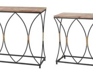 6007 - Elk Home Fisher Island Console tables Nesting set of 2 31 x 42 x 14 largest Retail $932
