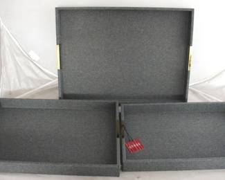 1502 - 3 pc Wood Tray Set - 20.5 x 15 x 1.75
