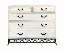 121 - Alden Parkes Bamboo 2 over 3 drawer chest 34 x 42 x 20
