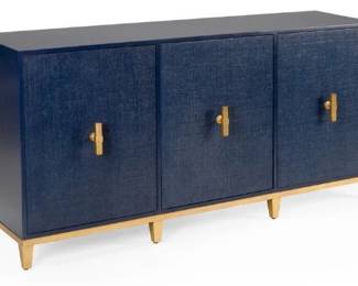 6091 - Chelsea House Avery console cabinet 34.5 x 70.5 x 22 scratches Retail $3908
