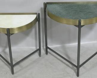 927 - Union Home nesting table set marble top 21 x 21.5 x 13 largest
