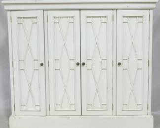 3109 - White 4 Door Console 47x54x13
