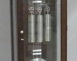 770 - Howard Miller grandfather clock showroom sample Westminster chime 90 x 24 x 14
