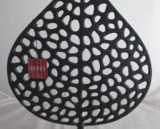 1420 - Metal Leaf w/ Marble Base - 13.75 x 4 x 22.25
