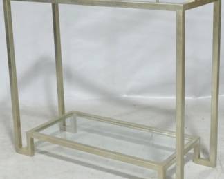 3094 - Chelsea House Glass & Metal Console 33x36x14

