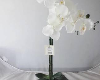 1237 - Faux Orchid Decoration by Three Hands 16" x 6.5" x 29"

