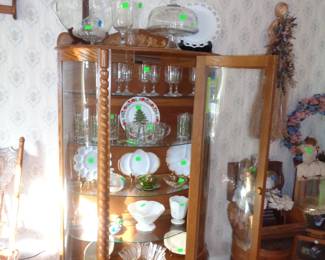 Lovely Bow Front Display Cabinet