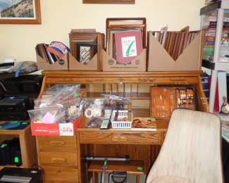 Wooden Roll Top Desk