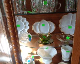 Vintage Fire King Gilt Edge Serving Pieces, Indiana Glass Items