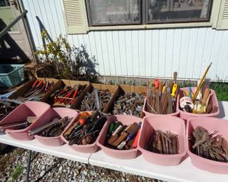 Assorted Small Hand Tools - Pliers, screwdrivers, files, punches, etc.