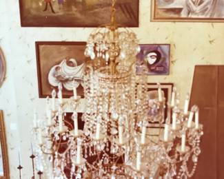 Italian Metal and Glass Chandelier of Palatial Size. Mid 19th Century Orlando Auction