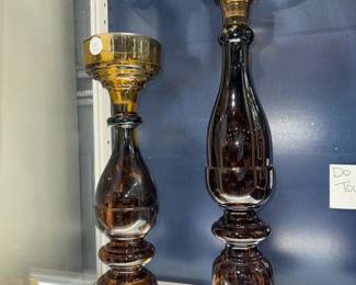 John Richard Blown Glass Candle Holders Orlando Auction