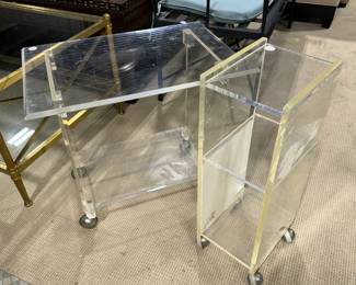 Lucite Rolling Side Tables Orlando Auction