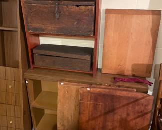 three. Cutting boards. Cobblers box.