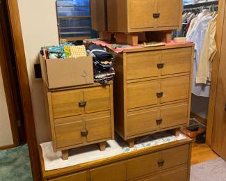 eight piece Mid Century Modern bedroom outfit. showers furniture Bloomington, Indiana.