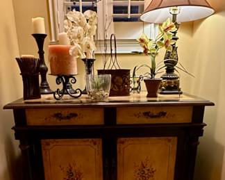 Hand painted cabinet.