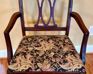 Dining chair, upholstery detail.