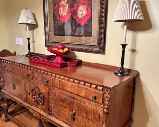 Tiger maple buffet/sideboard.