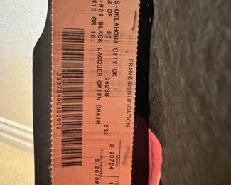 Chinoiserie Ming style black lacquer arm chair 