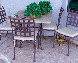 Outdoor table and chairs(x2)