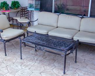 Outdoor couch, chairs, coffee table