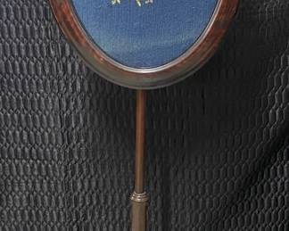 Fire Screen w/Needlepoint