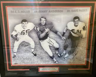The Inaugural Class of Texas Tech's Ring of Honor--EJ Holub, Donny Anderson, and Dave Parks, signed by all