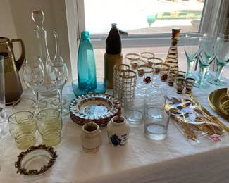 glassware and bar ware, decanter sets