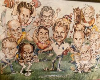 1985 Chicago Bears Coaching Staff, signed