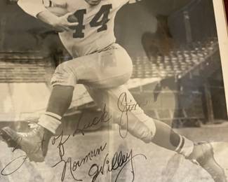 1940s Philadelphia Eagles signed and inscribed to teammate Jim Parmer