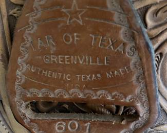 Holub's trophy saddle, made by Star of Texas, Greenville