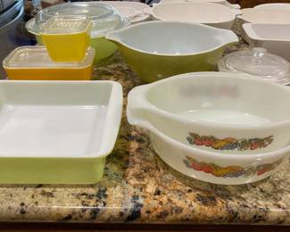 vintage Pyrex and Fire King