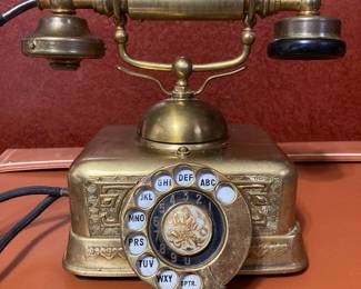 vintage brass telephone