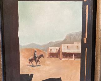 Terrific original oil by Cunningham