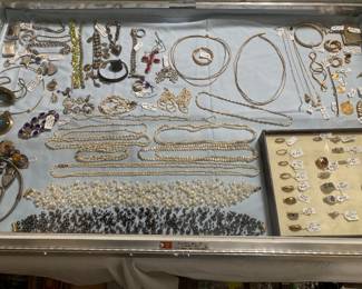 gold, sterling, and costume jewelry