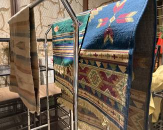 Southwestern rugs and saddle blankets