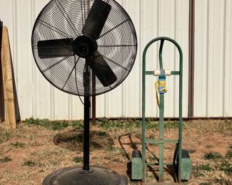 stand fan, hand truck dolly